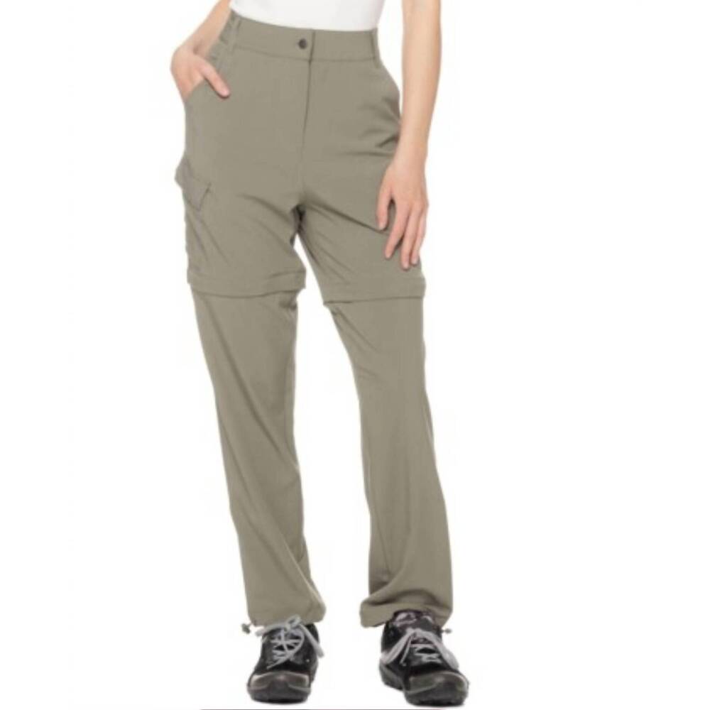 NEW LIV OUTDOORS cascade stretch woven convertible hiking pants in dark green